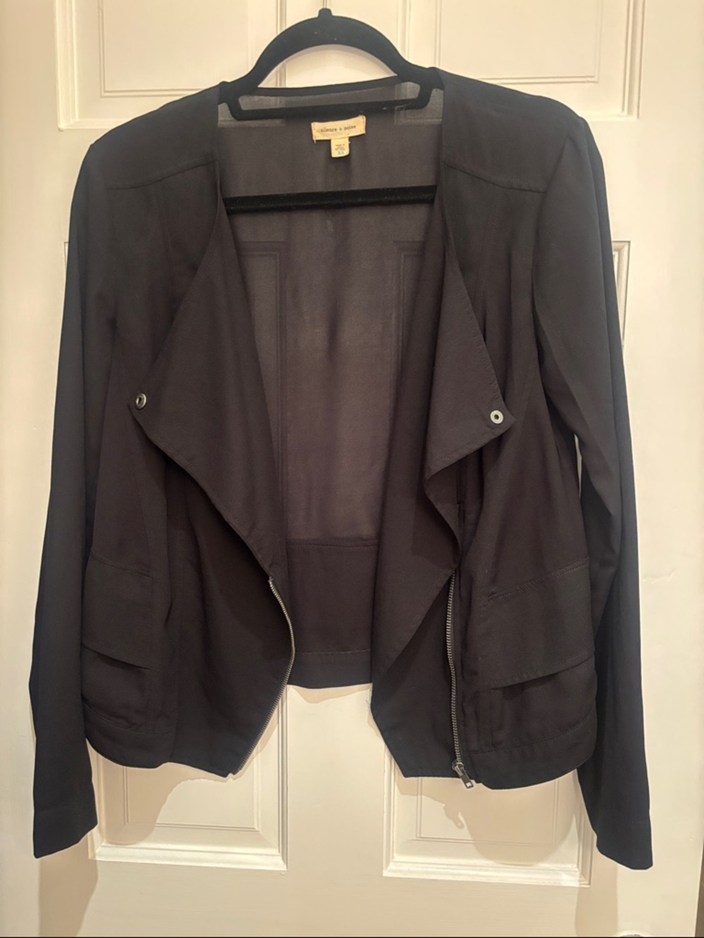 Silence + Noise Women’s Black Almost Sheer Blazer
